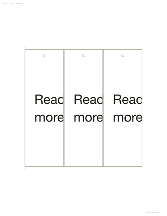A bookmarks sheet made with this generator