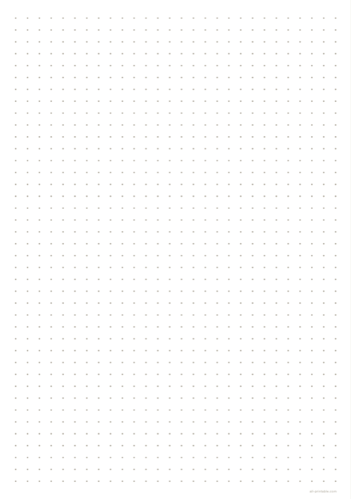 A dot grid paper sheet made with this generator