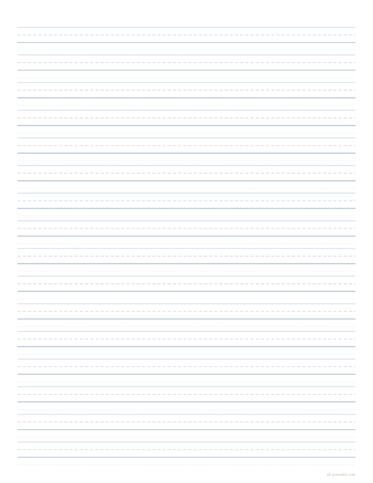 A handwriting practice paper sheet made with this generator
